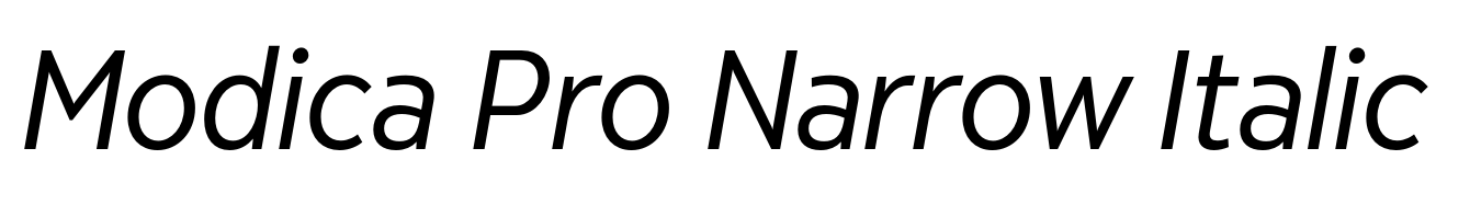 Modica Pro Narrow Italic